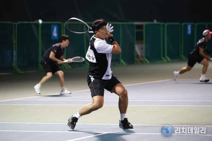대전 동구청 소프트테니스팀 김현수 선수 경기 모습