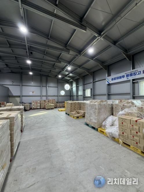 종량제봉투 물품 창고 사진(아산시시설관리공단)