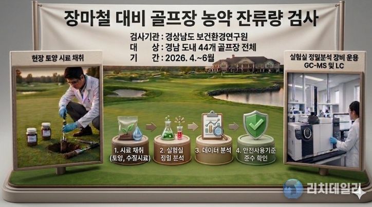 골프장 농약 잔류량 검사 개념도