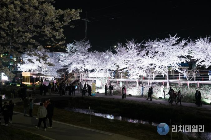 천안시가 4월 한 달간 운영하는 ‘봄꽃향연’ 모바일 스탬프투어의 주요 코스인 원성천