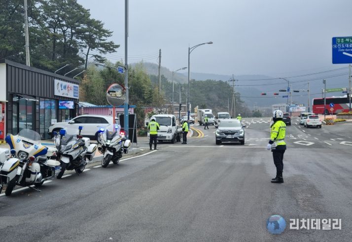 진도경찰, 싸이카 합동 활동을 통한 교통 질서 확립