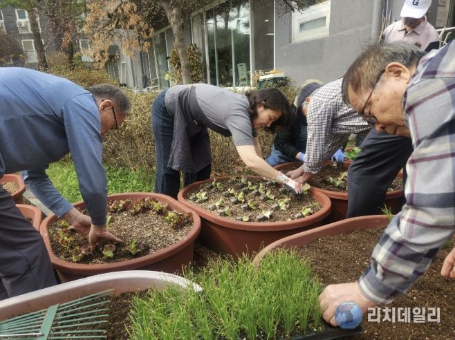 수원시 영통구 광교2동, 폐비닐 화분에 새 생명 불어넣다… 경로당 찾아가는 원예테라피 운영