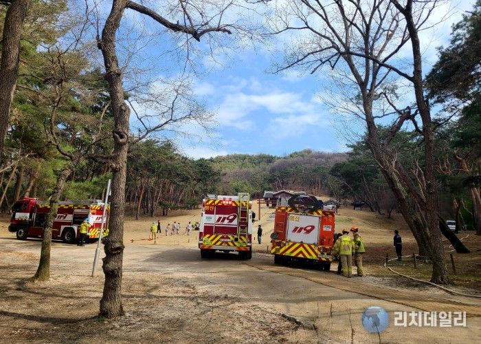 양주시, 서오릉 일원에서 산불진화 합동훈련 실시... 세계유산 보호 공조체계 구축